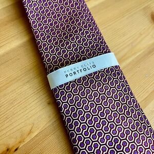 Perry Ellis Portfolio Necktie Geometric Purple Red Pattern 0022‎ MSRP $55.00